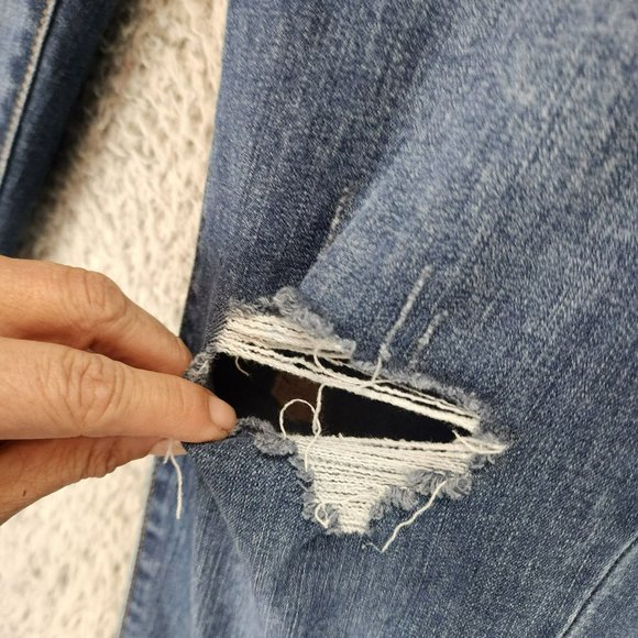 Lularoe Jeans Womens 30 Medium Wash Stretch Mid Rise Distressed Shaping Skinny - Picture 2 of 14